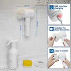 D.Y. Sales 5 in 1 Electric Magic Cleaning Brush | Rechargeable Spin Scrubber with 5 Replaceable Heads for Bathroom, Kitchen, Floor & Multi-Surface Cleaning