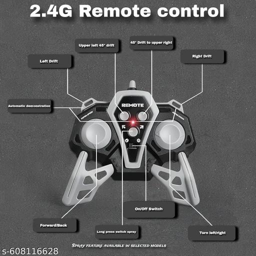 Double-Sided RC Stunt Car for Kids: 360° Spinning High Speed Spray Telescopic Crawler Rotating Rechargeable Remote Control Racing,Drift car Off Road for Adults Boy Girl , Watch Gesture Control  (Blue)