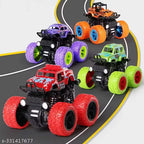 (Pack of -4) Monster Truck Toys for Kids Friction Powered Monster Truck Car Toy for Baby Push & Go Toys 4wd Monster Truck