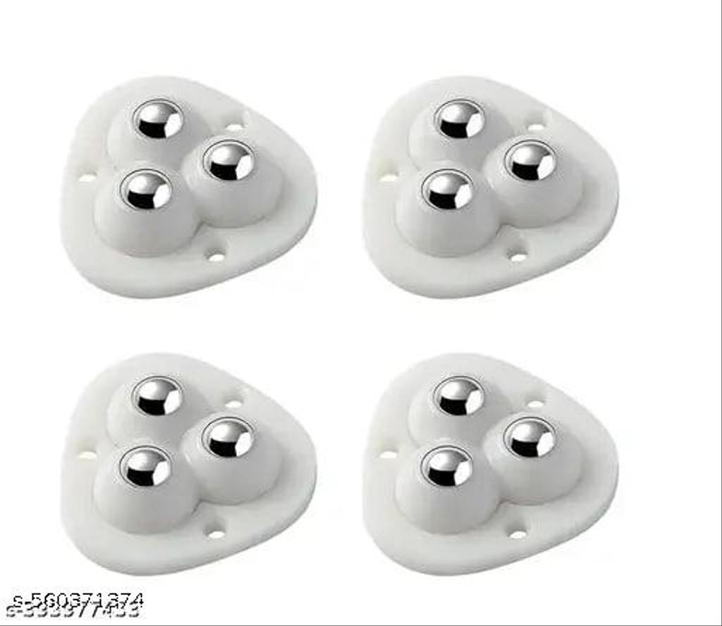 Self Adhesive Mini Swivel Casters Wheels,Triangle Caster W heel, Universal Wheels at The Bottom of The Storage Bo x, Swivel Caster Wheels 360 Degree Rotation Pulley for Furniture Various Storage Boxes (8 PCS)