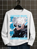 SATORU GOJO ANIME T SHIRT JUJUTSU KAISEN FULL SLEEVE LONG SLEEVES PRINTED T SHIRT FOR BOYS AND GIRLS KIDS SIZE UNISEX ROUND NECK T-SHIRT