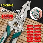 Multifunction Stainless Steel Wire Stripper/Wire Crimping Tool, Wire Cutter, Wire Crimper, Cable Stripper, Wiring Tools