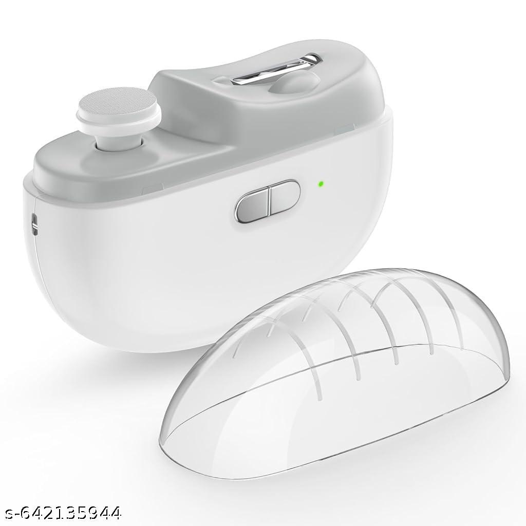 Electric Nail Clipper with LED Light USB Rechargeable Two Speed Nail Trimmer and File for Baby and Adults