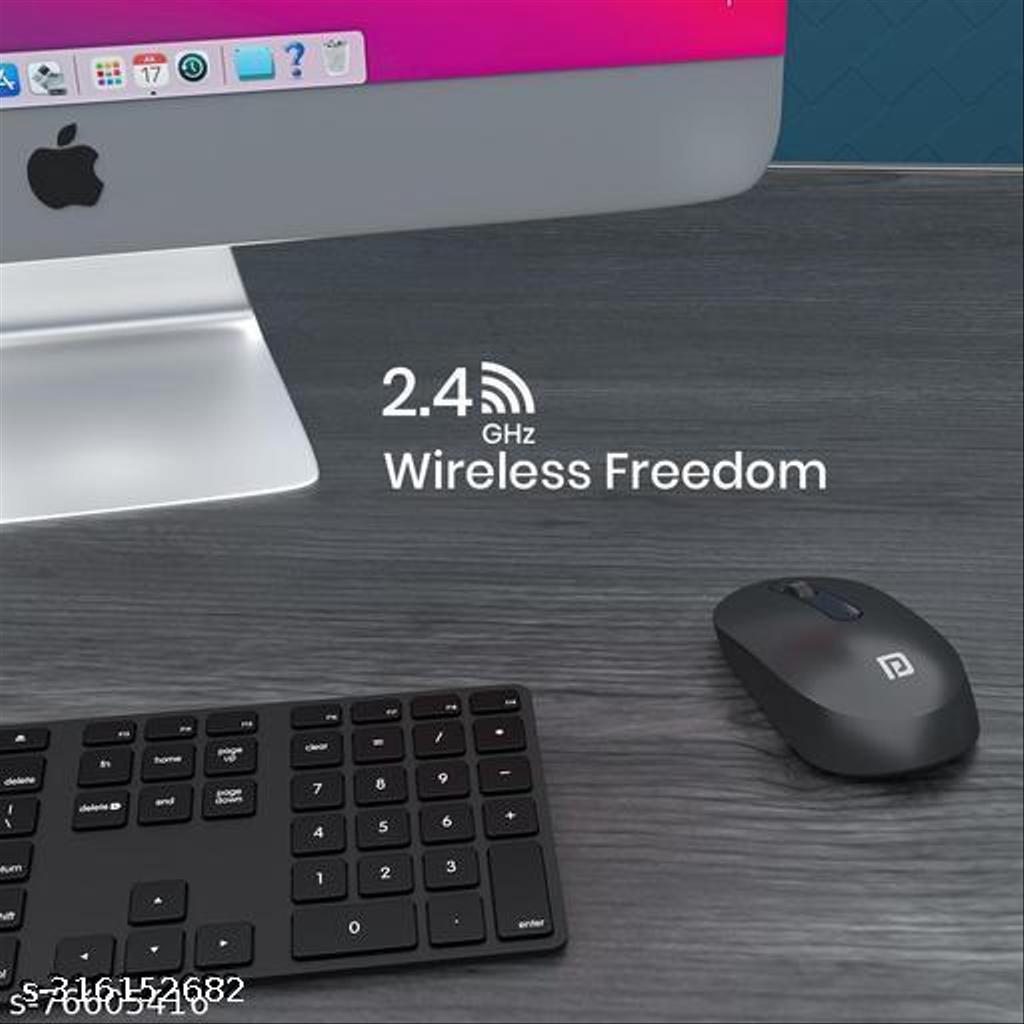 Portronics Toad 13 POR-1381 2.4 GHz Wireless Optical Mouse with USB Nano Receiver, 1200 DPI Resolution Optical Sensor(Black)