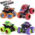 (Pack of -4) Monster Truck Toys for Kids Friction Powered Monster Truck Car Toy for Baby Push & Go Toys 4wd Monster Truck