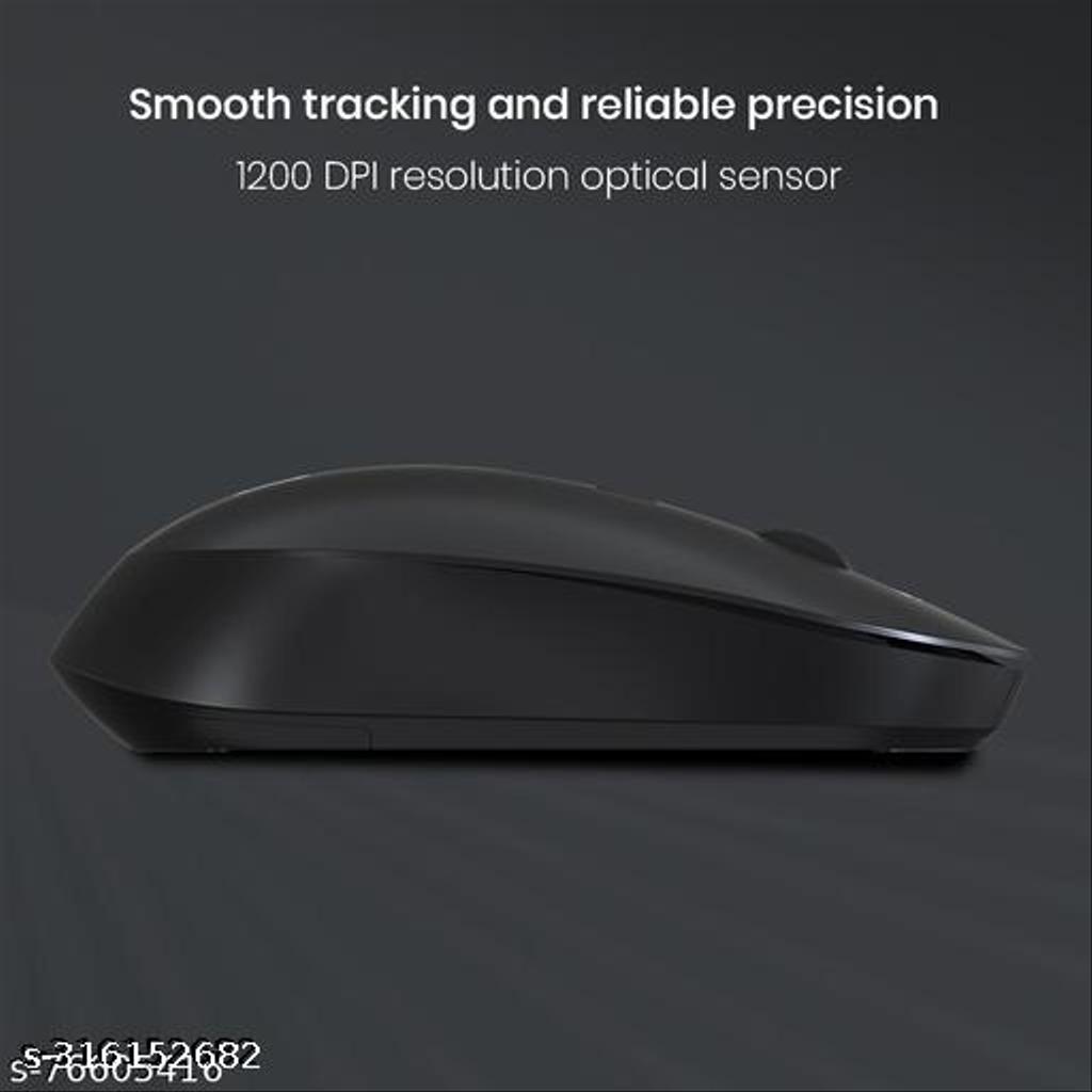 Portronics Toad 13 POR-1381 2.4 GHz Wireless Optical Mouse with USB Nano Receiver, 1200 DPI Resolution Optical Sensor(Black)