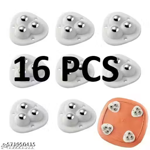 Self Adhesive Mini Swivel Casters Wheels,Triangle Caster W heel, Universal Wheels at The Bottom of The Storage Bo x, Swivel Caster Wheels 360 Degree Rotation Pulley for Furniture Various Storage Boxes (8 PCS)