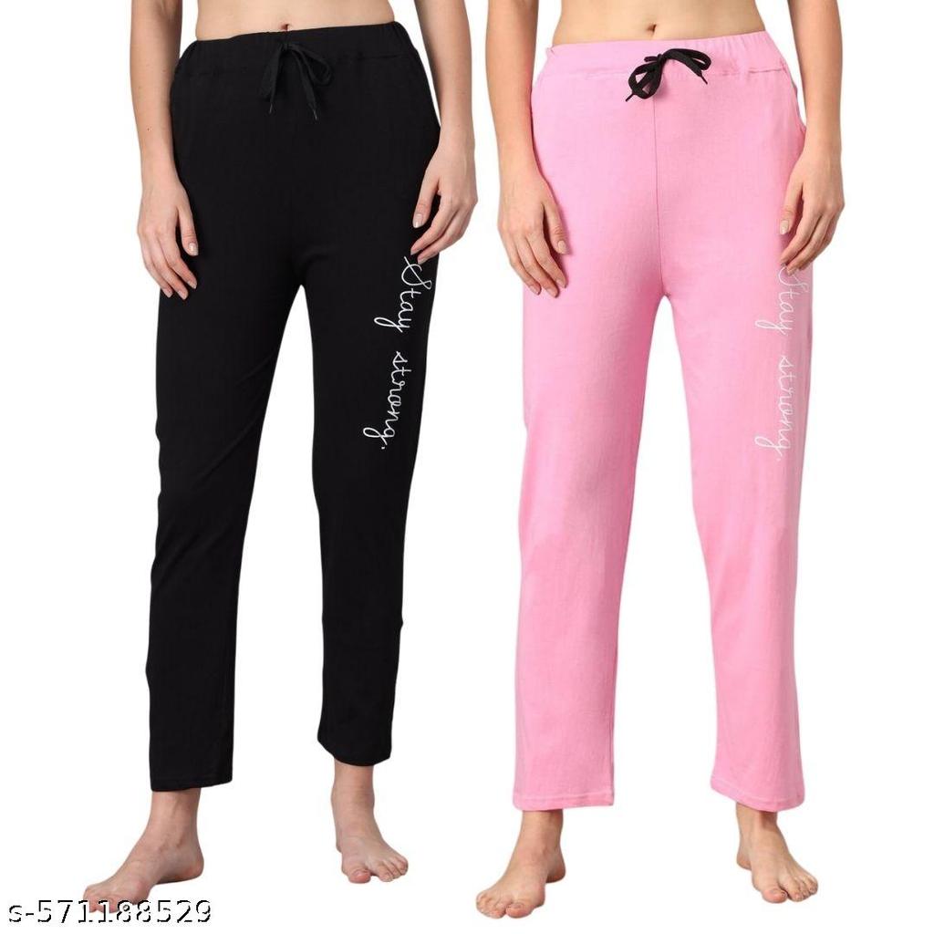 Classy And Trending Pure Cotton Women Printed Pyjama -Pack Of 2