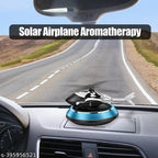 Solar Powered Car Perfume Diffuser/Dispenser | Helicopter Design, Auto Rotation Fan | For Car Dashboard