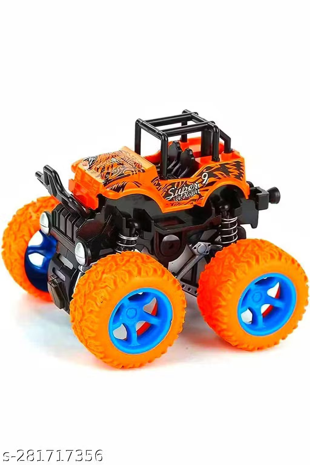 (Pack of -4) Monster Truck Toys for Kids Friction Powered Monster Truck Car Toy for Baby Push & Go Toys 4wd Monster Truck