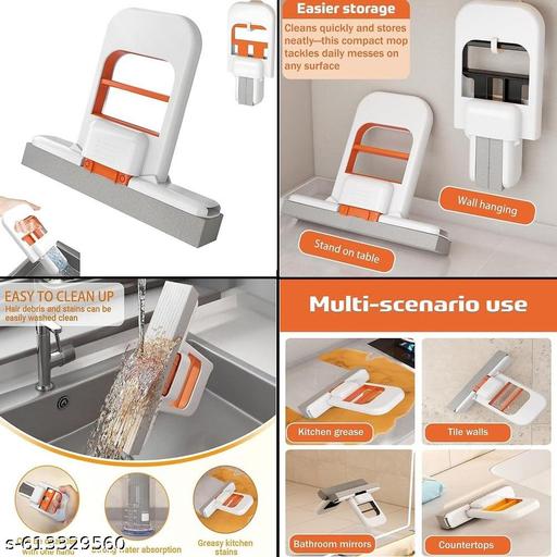 Multi-Functional Mini Mop – Retractable Wet & Dry Cleaner for Home, Kitchen & Bathroom