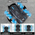 Double-Sided RC Stunt Car for Kids: 360° Spinning High Speed Spray Telescopic Crawler Rotating Rechargeable Remote Control Racing,Drift car Off Road for Adults Boy Girl , Watch Gesture Control  (Blue)