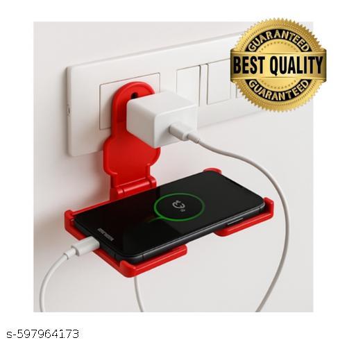 Multipurpose Plastic 3 Pin Plug Holder and Stand – Durable Wall Mount Socket Organizer for Home & Office