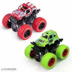 (Pack of -4) Monster Truck Toys for Kids Friction Powered Monster Truck Car Toy for Baby Push & Go Toys 4wd Monster Truck