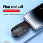 Harisha 1500mAh Large Capacity Battery Small Solar Charger Solar Power Bank Keychain Charger For Mobile Phones With Carabiner Emergency Power Supply (Type C Pin)